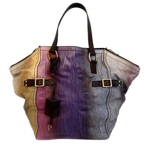 Saint Laurent Rive Gauche Ombre Leather Downtown Abby Bag YSL Gradient Tote Y2K
